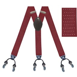 Fashion Suspenders for Men Heavy Duty Big Tall Y-back 6 Metal Clips Adjustable Elastic Trouser Braces Fathers Day Gifts for Dad