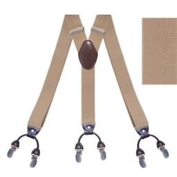 Fashion Suspenders for Men Heavy Duty Big Tall Y-back 6 Metal Clips Adjustable Elastic Trouser Braces Fathers Day Gifts for Dad