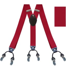 Fashion Suspenders for Men Heavy Duty Big Tall Y-back 6 Metal Clips Adjustable Elastic Trouser Braces Fathers Day Gifts for Dad