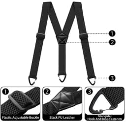 Under Clothes Tactical Hidden Suspenders for Men Heavy Duty Y Back Non-Slip Design for Industrial Work Hiking Travel