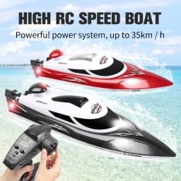 35km/H HJ806 2.4G High-Speed Remote Control Racing Boat With Water Cooling System /High Speed R/C boat Children Model Toys