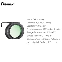 Potensic Original CPL Polarizer for ATOM 2 Camera Drone Only (Do Not Fit to ATOM SE, ATOM LT, ATOM) Drone Lens Accessory