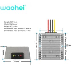 9-36V to 12V/13.8V/15V/19V/20V/24V/28V 5-30A Boost Buck DC Converter Voltage Stabilizer Supply Regulator Module for Cars Solar