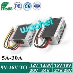 9-36V to 12V/13.8V/15V/19V/20V/24V/28V 5-30A Boost Buck DC Converter Voltage Stabilizer Supply Regulator Module for Cars Solar