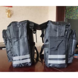 Bicycle Bag 50L Nylon Bike Bag Rear Rack Trunk Bike Luggage Back Seat Pannier Reflective Cycling Storage Bag Bicycle Accessories