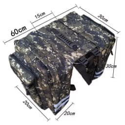 Bicycle Bag 50L Nylon Bike Bag Rear Rack Trunk Bike Luggage Back Seat Pannier Reflective Cycling Storage Bag Bicycle Accessories