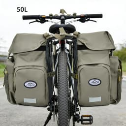 2026 Bicycle Bag 50L Nylon Bike Rear Rack Trunk Bike Luggage Back Seat Pannier Reflective Cycling Storage Bicycle Accessories