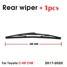 BROSHOO Car Wiper Blade Front Rear Wiper Blades Set For Toyota C-HR CHR 2017 2018 2019 2020 Front Rear Window 26"+16"+14"