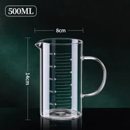 250/350/500/1000ml Glass Measuring Cup With Handle 1pc High Borosilicate Glass Milk Coffe Measuring Mug Heat-resistant Cup