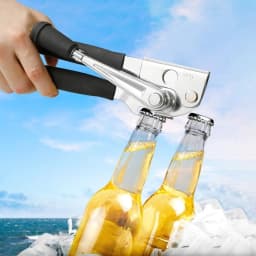 Manual 360 Degree Rotation Stainless Steel Can And Bottle Opener With Single Handle Side Opening Multi Purpose For Easy Opening