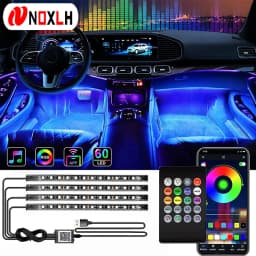 Neon LED Car Interior Ambient Foot Strip Light Kit Accessories RGB Backlight Remote App Music Control Auto Decorative Lamp