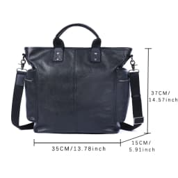 Genuine Leather Men's Brifecase 15 Inch Laptop Bags Simple Cowhide HandBag Vegetable-tanned Leather Fashion Casual Style