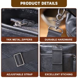 Genuine Leather Men's Brifecase 15 Inch Laptop Bags Simple Cowhide HandBag Vegetable-tanned Leather Fashion Casual Style