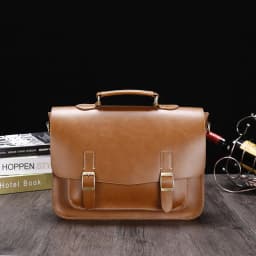 GUMST Men's Briefcase Handbag Crazy Horse Pu Leather Messenger Travel Bag Business Men Tote Bags Man Casual Crossbody Briefcases