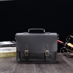 GUMST Men's Briefcase Handbag Crazy Horse Pu Leather Messenger Travel Bag Business Men Tote Bags Man Casual Crossbody Briefcases