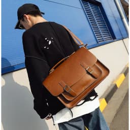 GUMST Men's Briefcase Handbag Crazy Horse Pu Leather Messenger Travel Bag Business Men Tote Bags Man Casual Crossbody Briefcases