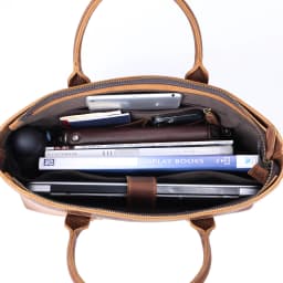Vintage Genuine Leather Men's Briefcase 16" Laptop Bags Crazy Horse Leather Messenger Handbag Cowhide Handbag Idea Gift For Men