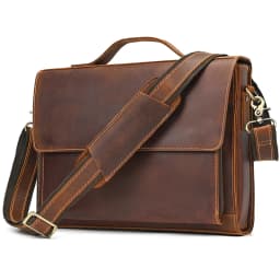Luufan Genuine Leather Men's Briefcase Bag Fit 14" Laptop Business Handbags Daily Working Tote Cow Leather Male Computer bags