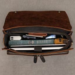 Luufan Genuine Leather Men's Briefcase Bag Fit 14" Laptop Business Handbags Daily Working Tote Cow Leather Male Computer bags