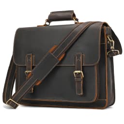 Newsbirds Large Capacity Men's Leather Bag Real Cowskin Men Briefcase Bag Laptop Business Bag For 15.6 Inch PC Computer Bag Male