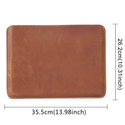 Genuine Leather Slim Laptop Sleeve Pouch Cover, Leather Ultra-thin Notebook Protective Case for 14 Inch MacBook, iPAD Air/Pro