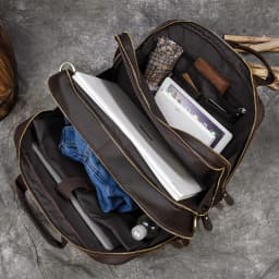 17.3 Inch Laptop Briefcase Genuien Leather Laptop Bag Business Travel Tote Bags Handbags For Men Male Large Brief Case Bag Retro