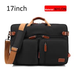 17 Inch Convertible Briefcase Men Business Handbag Messenger Bag Casual Laptop Multifunctional Travel Bags For Male Big XA161ZC