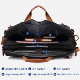 17 Inch Convertible Briefcase Men Business Handbag Messenger Bag Casual Laptop Multifunctional Travel Bags For Male Big XA161ZC