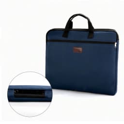 Portable Document Bag Canvas A4 Office Zipper Bag Large Capacity Men Women Handbag Multi-Layer Information Bag Briefcase Meeting