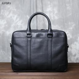 Retro Genuine Leather Handbag Men's Horizontal Large-capacity Messenger Briefcase First Layer Cowhide Business Computer Bag