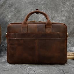 Retro Laptop Briefcase Bag Genuine Leather Handbags Casual 15.6' Business Bag Daily Working Tote Bags Men Male Bag for Documents