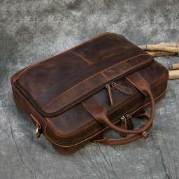 Retro Laptop Briefcase Bag Genuine Leather Handbags Casual 15.6' Business Bag Daily Working Tote Bags Men Male Bag for Documents