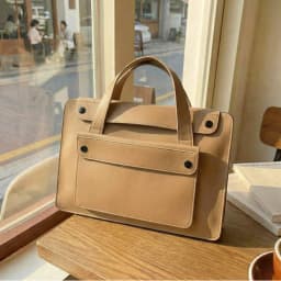 Business Office Luxury Personalized Briefcase Commuting Woman PU Leather Large Capacity Documrnt Bag Travel 14 Inch Laptop Bag