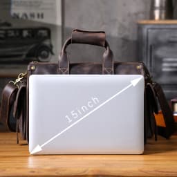 S.WORKER Vintage Genuine Leather Men's Briefcase 14" Laptop Bags Crazy Horse Leather Messenger Handbag Cowhide Idea Gift For Men