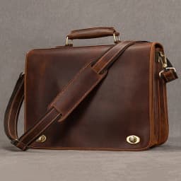 Luufan Men's Laptop Briefcase Genuine Leather Handbag Casual Daily Working Tote Male Computer Bag Shoulder Bags For A4 Documents