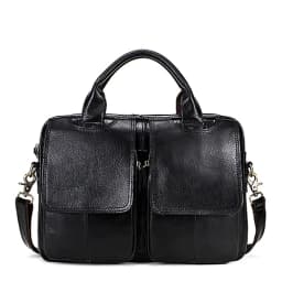WESTAL Men's Bag Genuine Leather Men's Briefcases Laptop Bag Leather Totes for Document Office Bags for Men Messenger Bags 8002