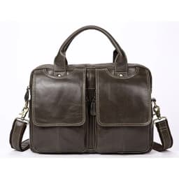 WESTAL Men's Bag Genuine Leather Men's Briefcases Laptop Bag Leather Totes for Document Office Bags for Men Messenger Bags 8002