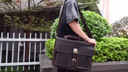 Luxury Fashion 100% Genuine Leather Men Briefcase Cow Leather Laptop Bag Vintage Shoulder Bag Real Cowhide Computer Bag 15.6"
