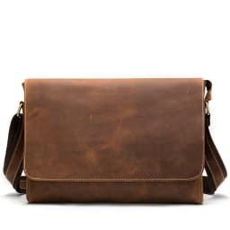WESTAL Crazy Horse Leather Men's Briefcases Laptop Bag Office Bags for Men Cover Messenger Bags Men's Leather Bag Computer Bags