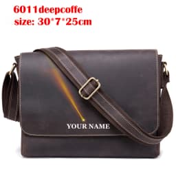 WESTAL Crazy Horse Leather Men's Briefcases Laptop Bag Office Bags for Men Cover Messenger Bags Men's Leather Bag Computer Bags