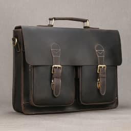 Vintage Style Men's Briefcase Backpack Leather Daypack For Men Male Travelling Bagpack Backpack Latop Bag 14" Laptop Bag 3 In 1