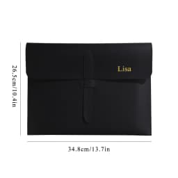 Customized Name Leather Buckle A4 File Bag, Business Document Bag, Examination Material Bag, Official Document Bag