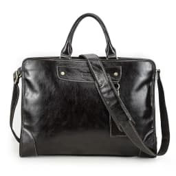 CONTACT'S Genuine Leather Business Bags for Men Luxury Designer Briefcase Office Bag Male Tote Laptop Bags for 14" Macbook Pro
