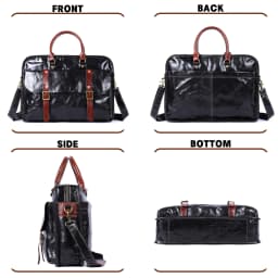 Genuine Leather Men's Brifecase 15 Inch Laptop Bags Simple Cowhide Messenger Bag Vegetable-tanned Leather Business Casual Style