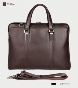 Luxury Genuine Leather Briefcase Men Leather Business Bag 15.6" Laptop Bag 14 Male Office Bag Document File Case Shoulder Bag