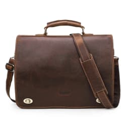 CONTACT'S Business Men Briefcase Crazy Horse Leather Shoulder Messenger Bags Luxury Brand Latop Bag for 15.6 inch Tote Handbags