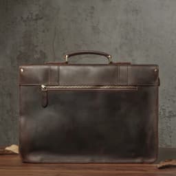 NUKA Men's Executive Briefcase Genuine Leather Business Handbag Top Cowhide Vintage Shoulder Bag Man Office Laptop Messenger Bag