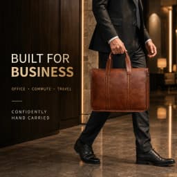2026 New Men's Genuine Leather Briefcase Top-Grain Cowhide Vintage Business Handbag Shoulder Crossbody Messenger Bag