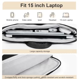 Waterproof Laptop Bag Briefcase 13 14 15Inch, Laptop Sleeve Bag 13 14 15 Inch for Lenovo HP etc Notebook Handbag Bag Men Women