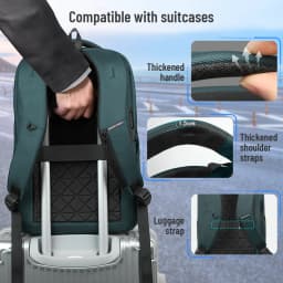 Heroic Knight Business Laptop Backpack for Work Waterproof Oxford Fabric Large Capacity withUSB Charging Portable Men's Backpack